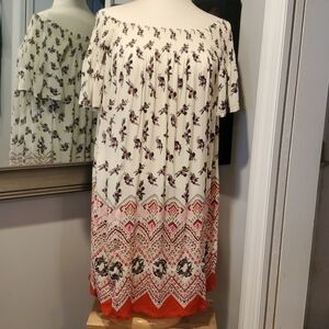 Sandy and Sid off the shoulder dress.